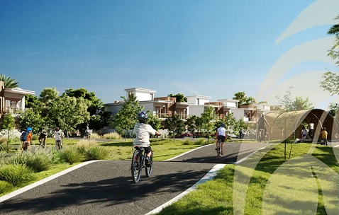 DAMAC Lagoons Nice Digital Phase 3 cycle path